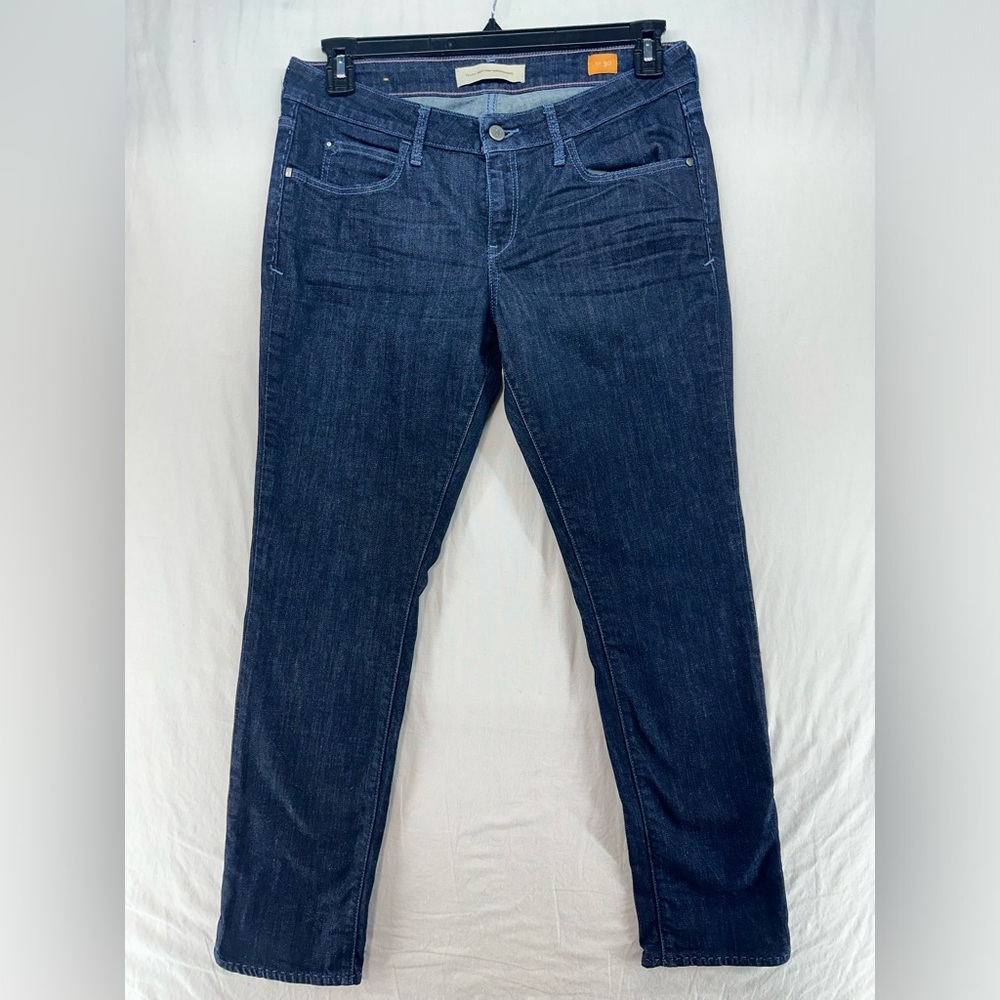 Anthropologie Pilcro and the Letterpress Blue Mid-Rise Skinny Jeans Size 30